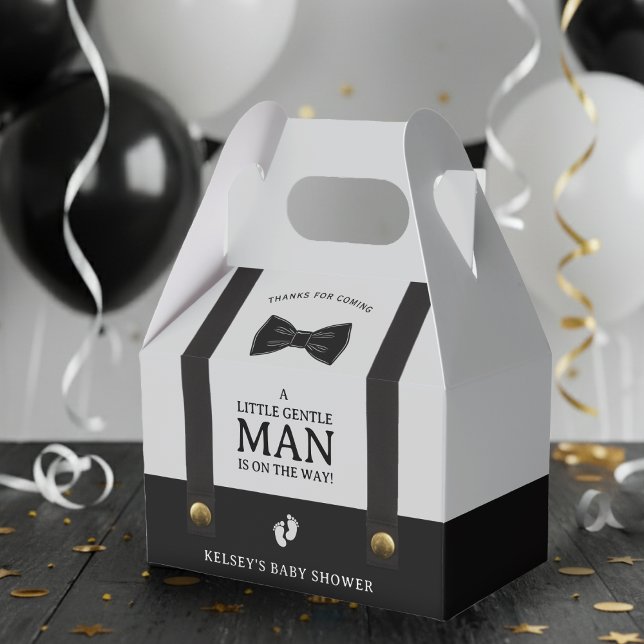 Boy Baby Shower A Little Gentleman Suspenders Favor Boxes (Creator Uploaded)