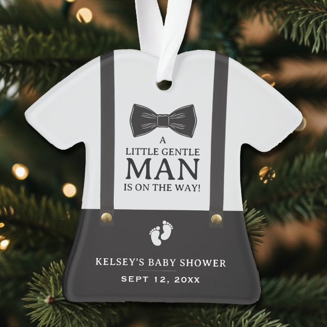Boy Baby Shower A Little Gentleman Suspenders Ornament (Boy Baby Shower A Little Gentleman Suspenders Ornament
)