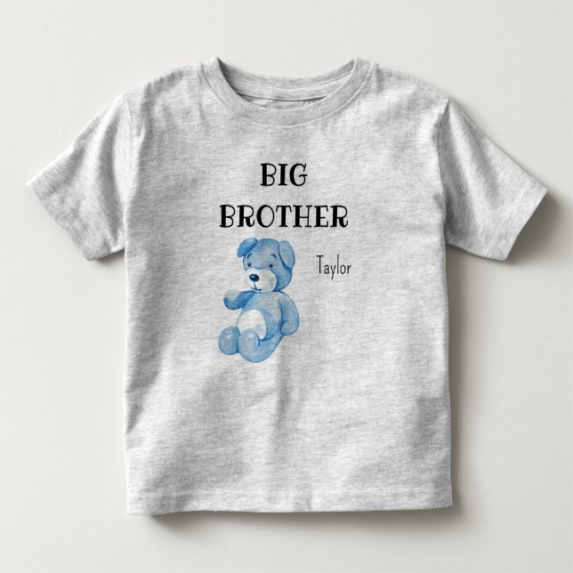 Boy Baby Shower Attire Cute Big Brother 2T - 5-6T Toddler T-shirt (Front)