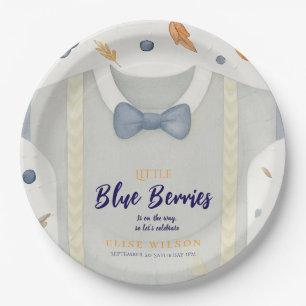 Boy baby shower autum fall burlap bodysuit invita paper plates