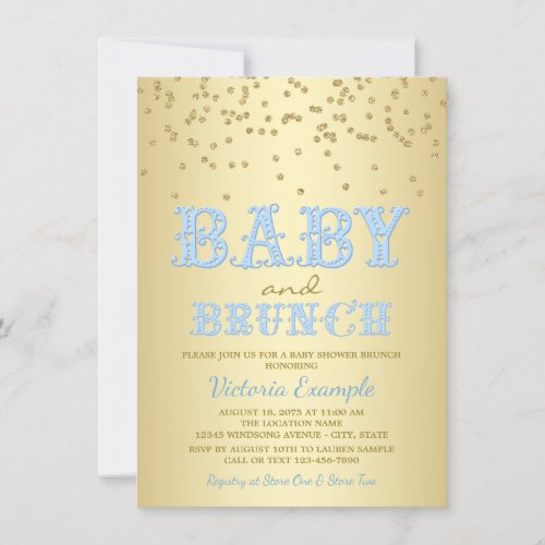 Boy Baby Shower Brunch Baby Shower Invitations