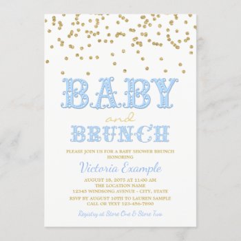 Boy Baby Shower Brunch Baby Shower Invitations by The_Baby_Boutique at Zazzle