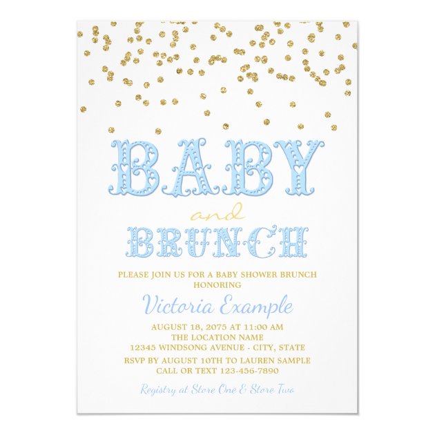 Boy Baby Shower Brunch Baby Shower Invitations