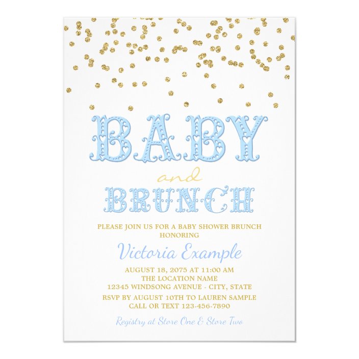 baby boy brunch shower invitations