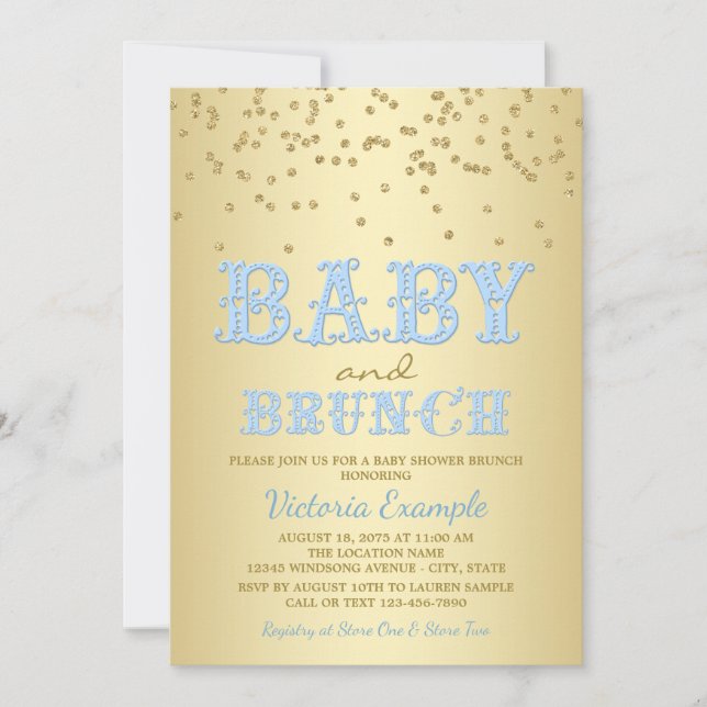 Boy Baby Shower Brunch Invitations (Front)