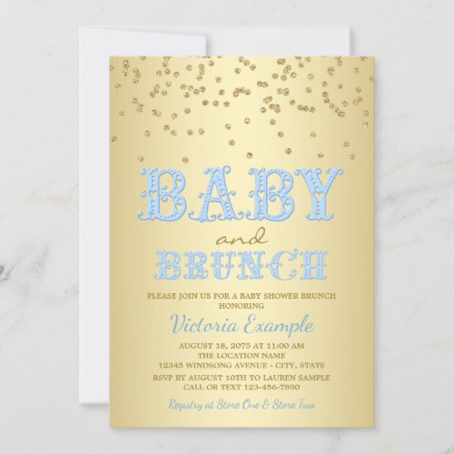 Boy Baby Shower Brunch Invitations