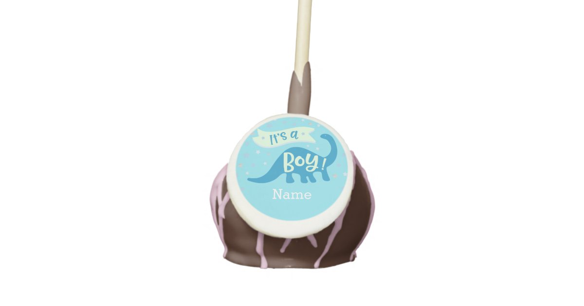 Boy Baby Shower Cake Pop L Dinosaur Zazzle Com
