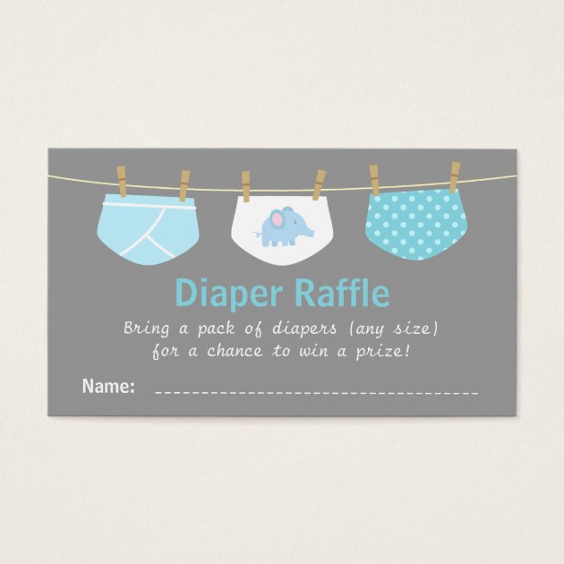 Boy Baby Shower, Cute Diaper Raffle Tickets