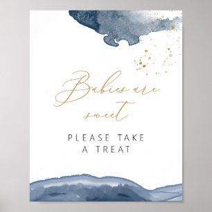 Boy Baby Shower Favor Sign, Babies Are Sweet Treat Poster