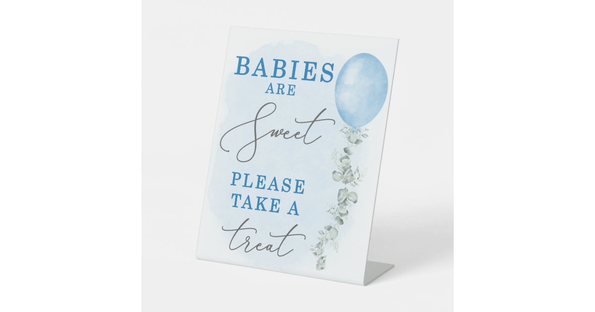 Boy Baby Shower Favor Table Sign Treat Zazzle