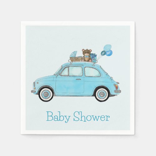 Boy Baby Shower Fiat 500  Napkins
