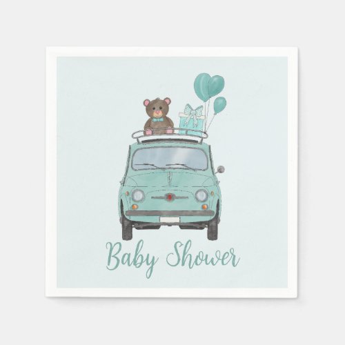 Boy Baby Shower Fiat 500  Napkins