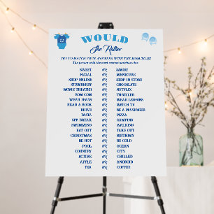 Boy Baby Shower Games Prediction and Advice. Foam Board