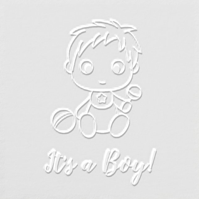 Boy Baby Shower Gender Reveal 2 Embosser (Design)