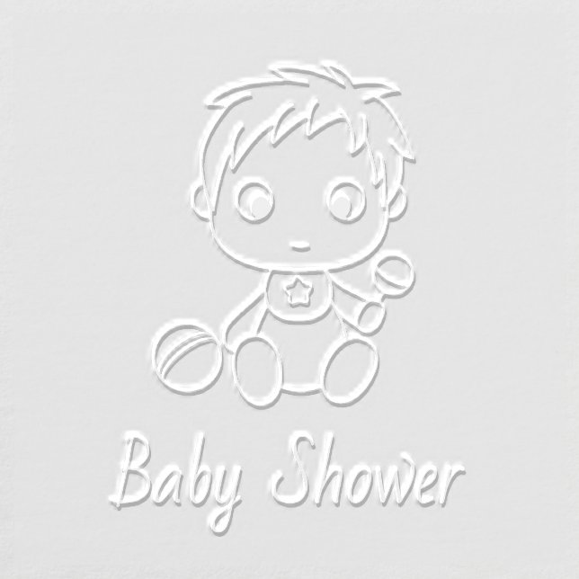 Boy Baby Shower Gender Reveal Embosser (Design)