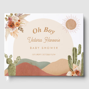 Boy Baby Shower Guestbook Boho Desert Southwestern
