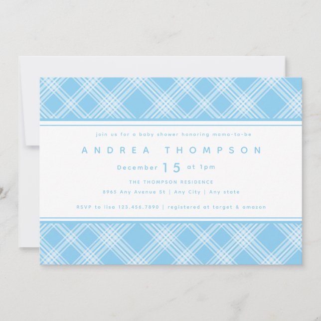 Boy Baby Shower Invitation (Front)