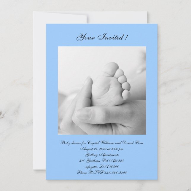 boy baby shower invitation (Front)