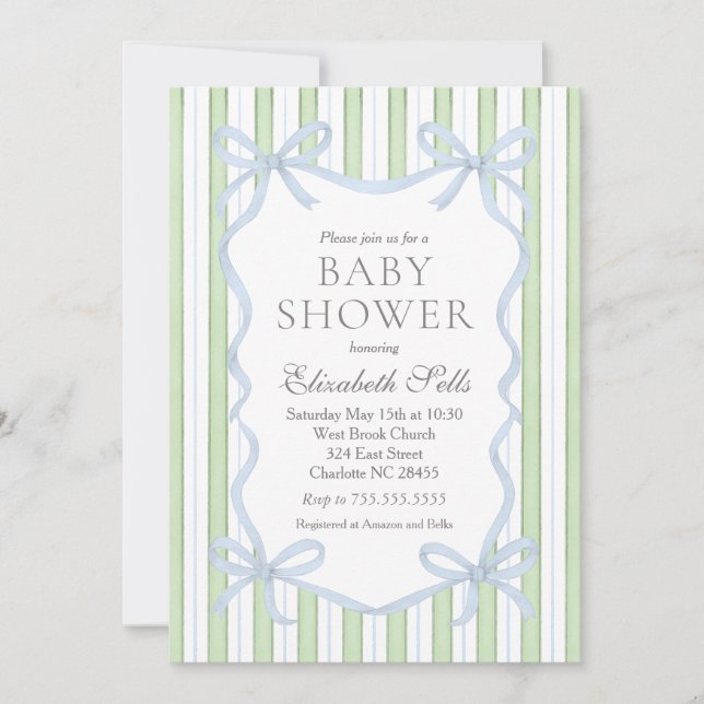 Boy Baby Shower Invitation, Boy baby shower Invitation (Front)