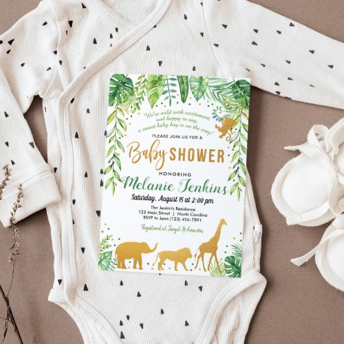 Boy Baby Shower Invitation Jungle Baby Shower Invitation