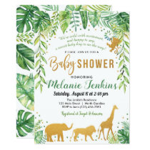 Boy Baby Shower Invitation, Jungle Baby Shower Invitation Boy Baby Shower Invitation, Jungle Baby Shower Invitation
