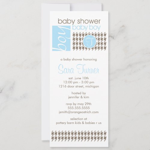 Boy Baby Shower Invitation - Trendy