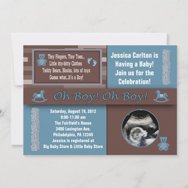 Boy Baby Shower Invitations (Front)