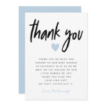 Boy Baby Shower Modern Blue Heart Thank You Card Boy Baby Shower Modern Blue Heart Thank You Card