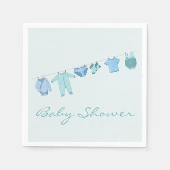 Boy Baby Shower Napkins by studioportosabbia at Zazzle