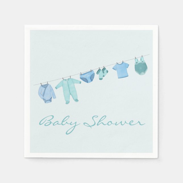 Boy Baby Shower Napkins (Front)