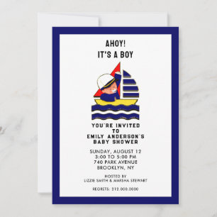 Boy Baby Shower Nautical Invitations