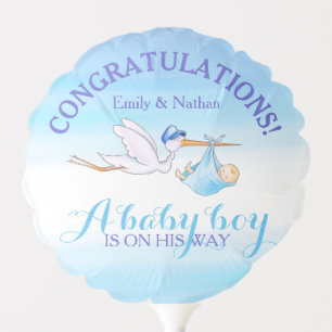 Boy baby shower new parents to be congratulations balloon