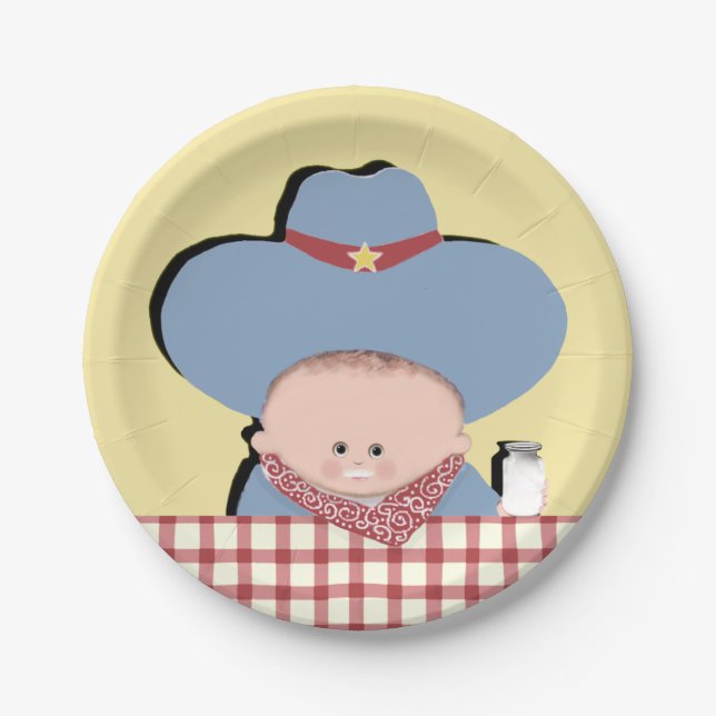 Boy Baby Shower Paper Plates (Front)
