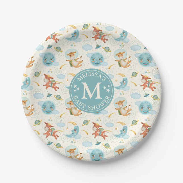 Boy Baby Shower Paper Plates (Front)
