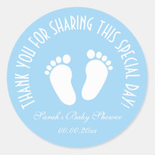 Boy baby shower party favor thank you stickers