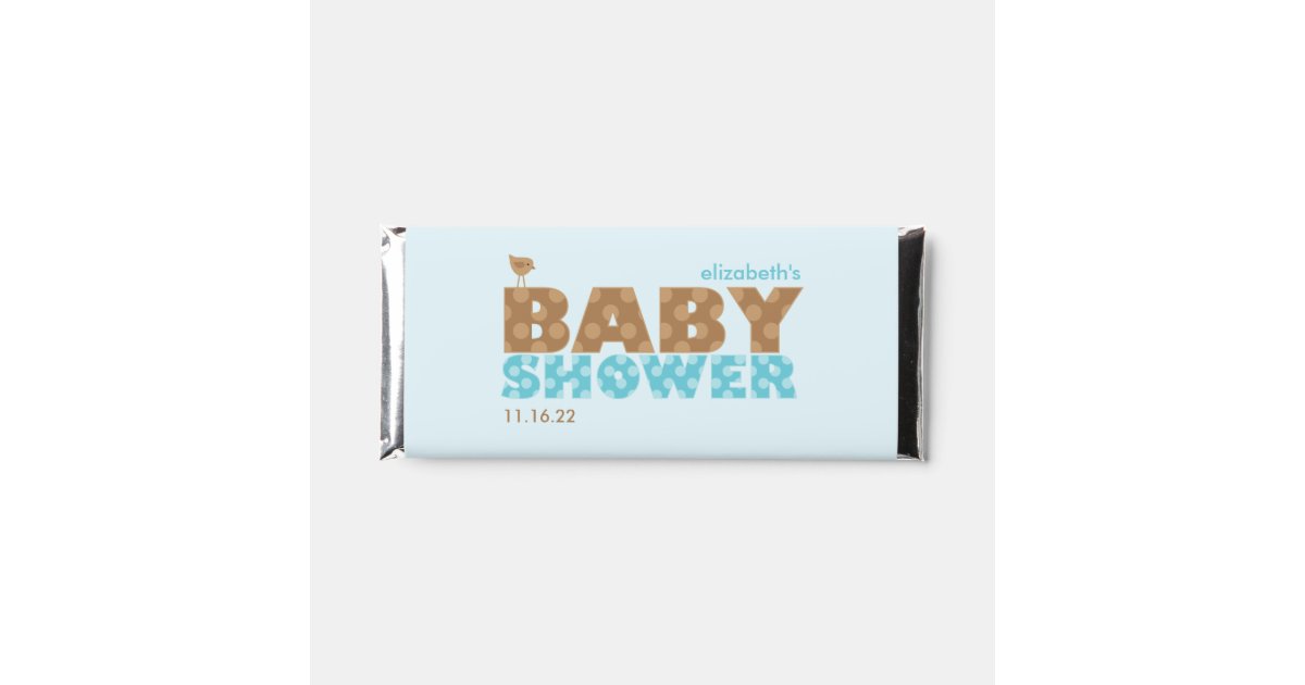 Boy Baby Shower Personalized Hershey Bar Favors | Zazzle