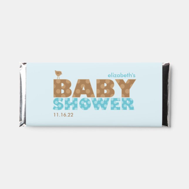 Boy Baby Shower Personalized Hershey Bar Favors (Front)