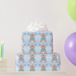 Boy Baby Shower Personalized Wrapping Paper