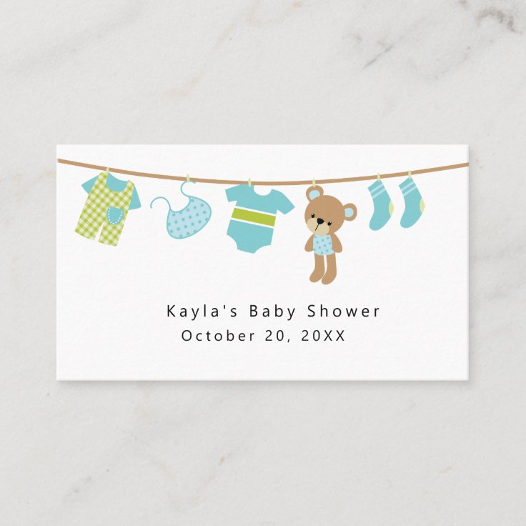 Boy Baby Shower registry enclosure card Zazzle