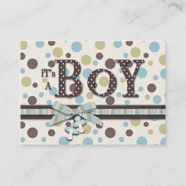 Boy Baby Shower Reminder Card (Front)