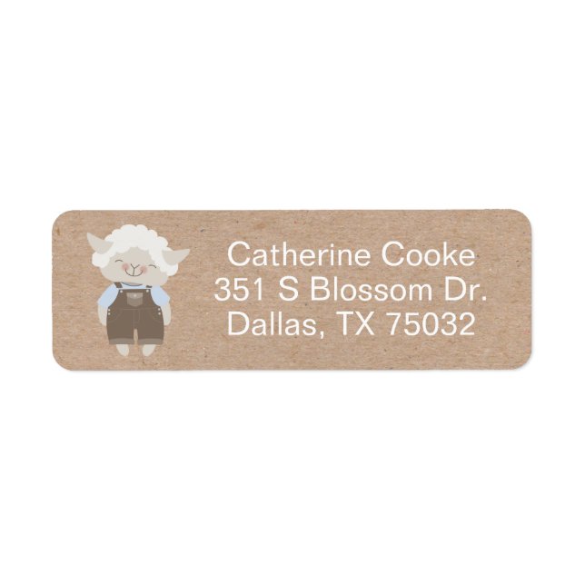 Boy Baby Shower Return Address Label (Front)
