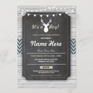 stag baby shower invitations zazzle