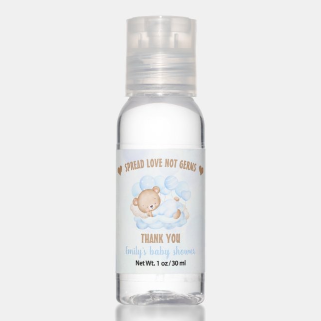 Boy Baby shower Travel Bottle Set Hand Sanitiser Sanitizer (Front)
