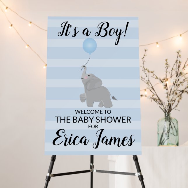 Boy Baby Shower Welcome Sign (In Situ (Stand))