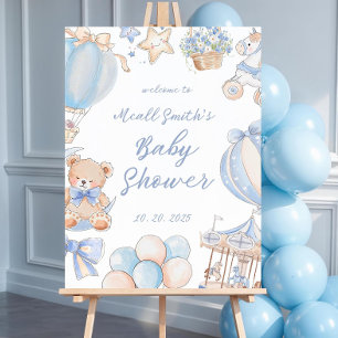 Boy Baby Shower Welcome Sign: Customizable Templat Foam Board