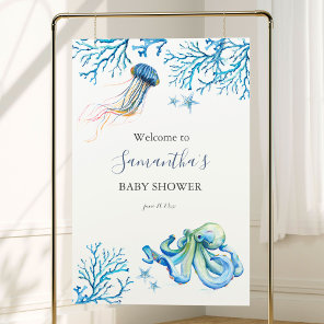 Boy Baby Shower Welcome Sign Under the Sea