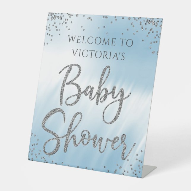Boy Baby Shower Welcome Table Sign (Front)