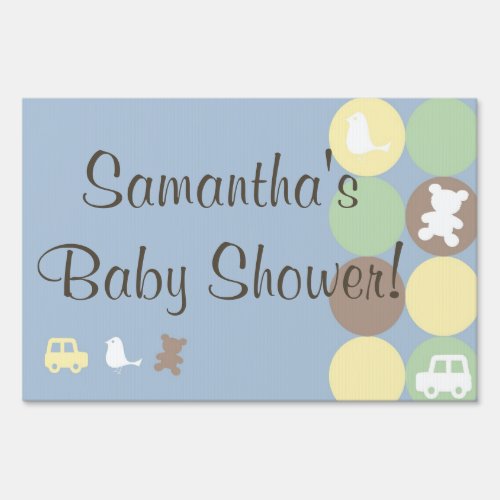 Boy Baby Shower Yard Sign Custom Printed Yard Sign