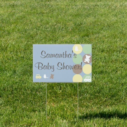 Boy Baby Shower Yard Sign, Custom Printed Yard Sign Zazzle