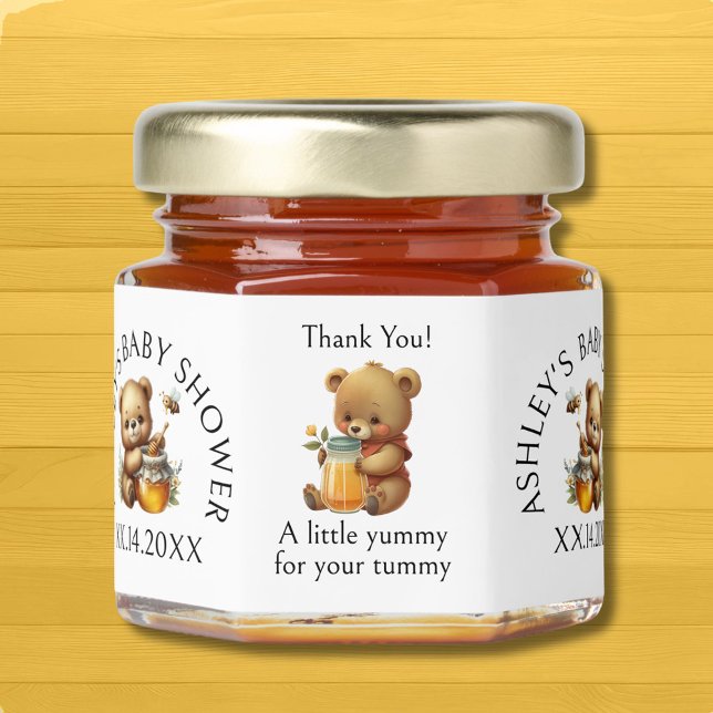Boy Baby Shower Yummy Honey Bear  Honey Jar Favors (Creator Uploaded)